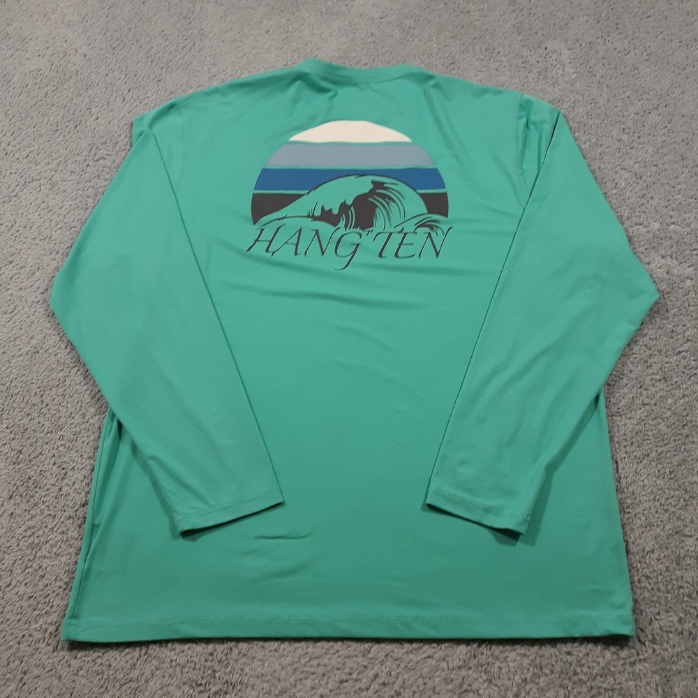Hang Ten Shirt Mens L UV Protection UPF 50+ Beach Surfing Fishing Hiking Outdoor